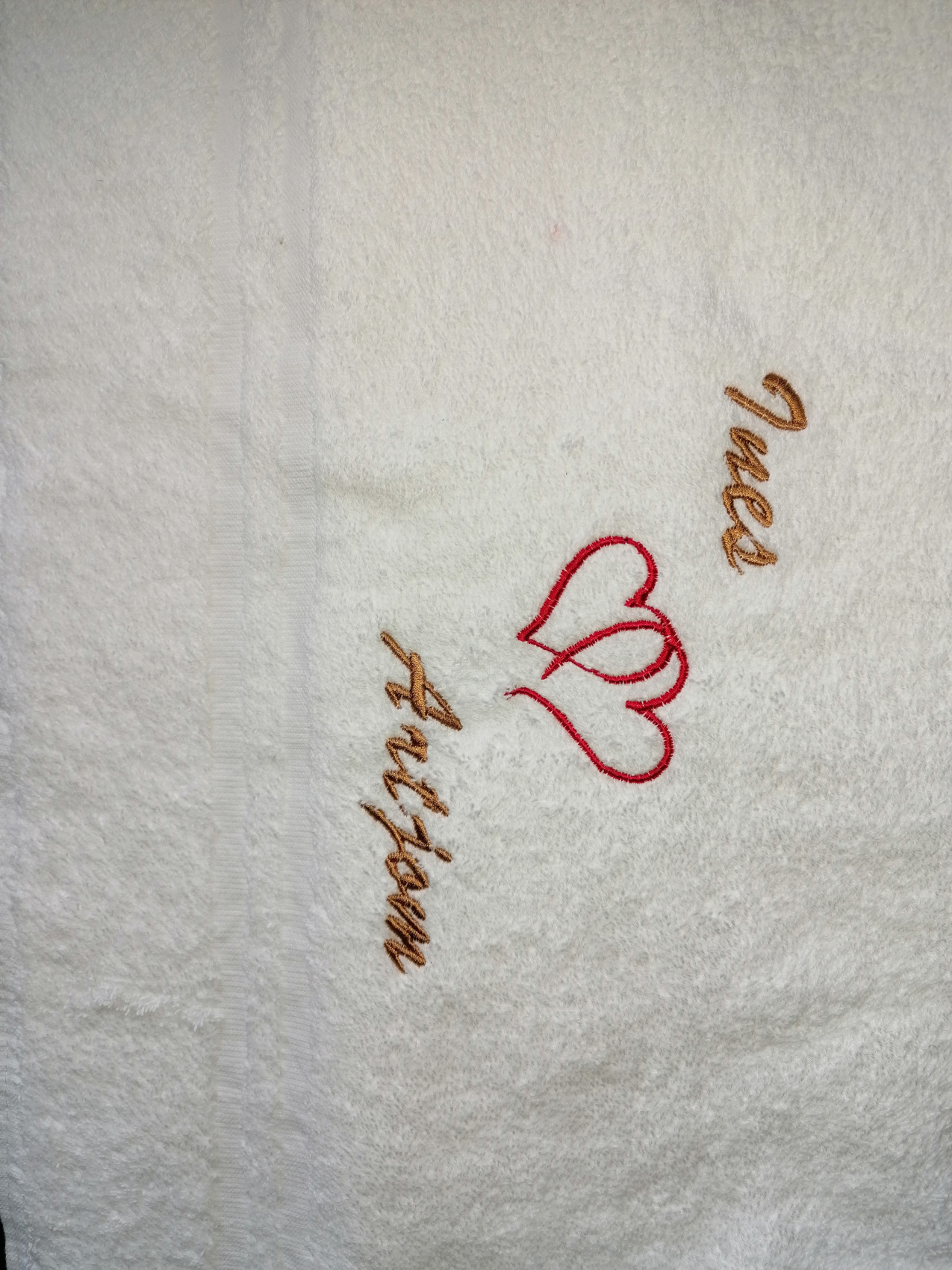 Handtuch mit Motiv und 2 Namen