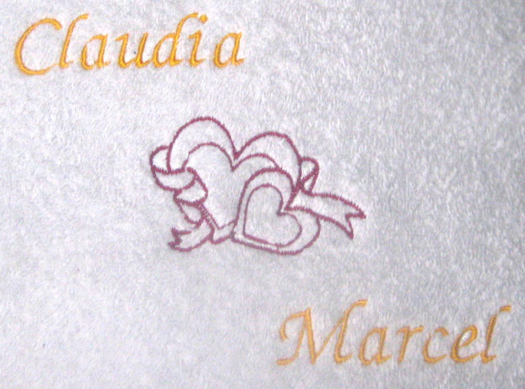 Handtuch mit Motiv und 2 Namen