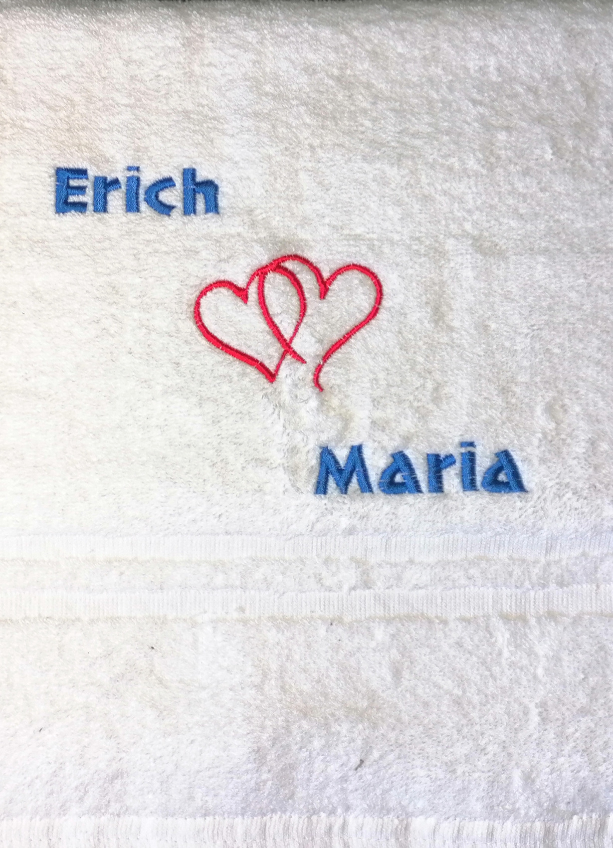 Handtuch mit Motiv und 2 Namen